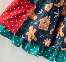 Load image into Gallery viewer, Gingerbread Holly Pocket Dress

