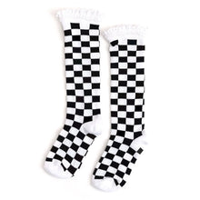 Load image into Gallery viewer, LSC Black and White Checkered knee High
