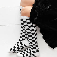 Load image into Gallery viewer, LSC Black and White Checkered knee High
