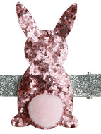 Pink Glitter Bunny Clips