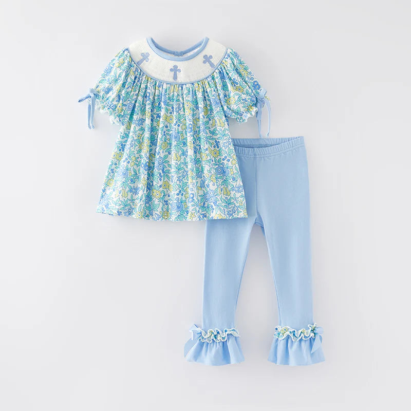 Blue Smock Easter Cross Set