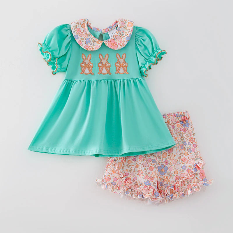Easter Bunny Floral Short Set
