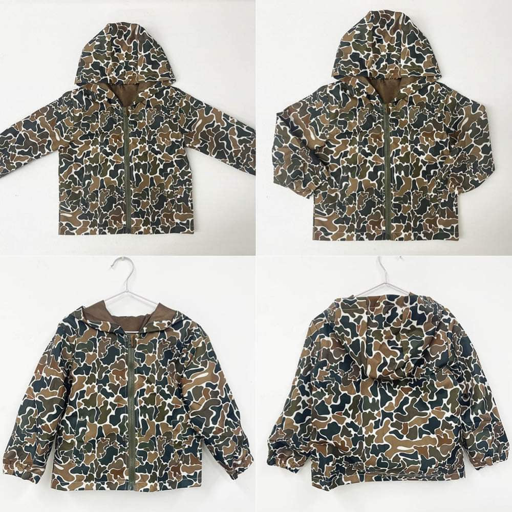 Camo  Rain Jacket- Adult*SIZE UP 1