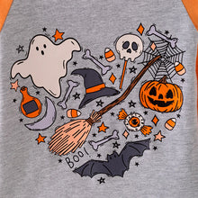 Load image into Gallery viewer, Orange Raglan Halloween Pant Set
