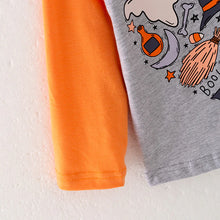 Load image into Gallery viewer, Orange Raglan Halloween Pant Set
