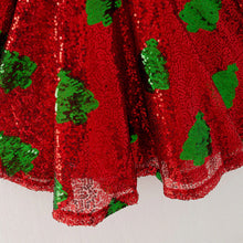 Load image into Gallery viewer, Red Sequin Christmas Tree Dress
