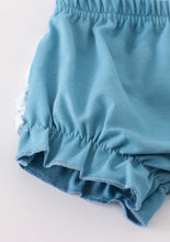 Load image into Gallery viewer, Blue Cow Embroider Smocked Shortie Set
