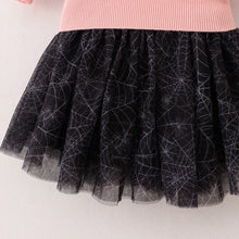 Load image into Gallery viewer, Pink Boo Spider Sweater Skirt Set
